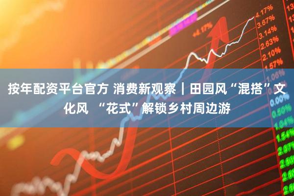 按年配资平台官方 消费新观察｜田园风“混搭”文化风  “花式”解锁乡村周边游