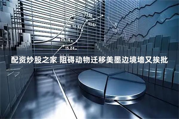 配资炒股之家 阻碍动物迁移　美墨边境墙又挨批